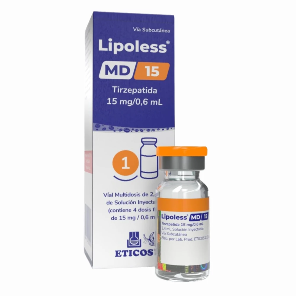 Caixa e frasco multidose Lipoless MD 15 de tirzepatida
