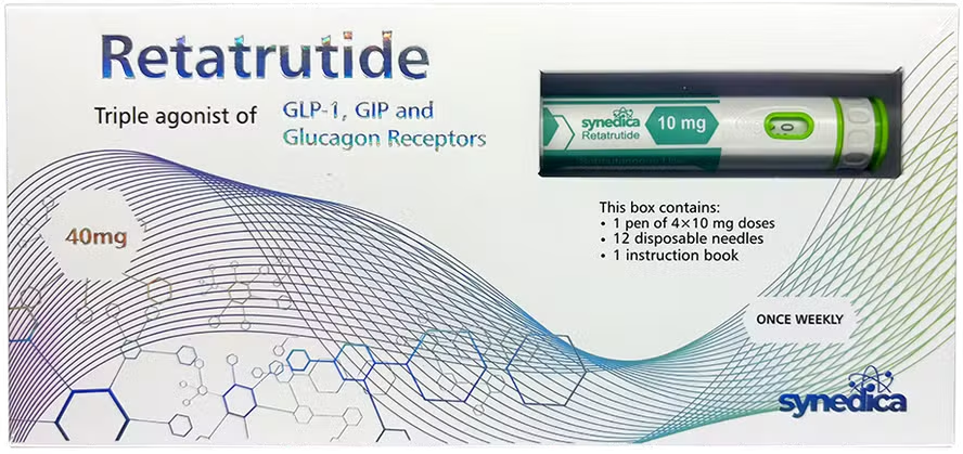 Caixa de Retatrutida 40 mg com caneta aplicadora de 10 mg